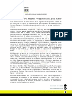 Nota de prensa 11 Tu  Semana Santa en El Tambo