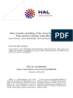 Mass Transfer Modelling of The Extraction of Antibiotics From Aqueous Solution Using Biosurfactants