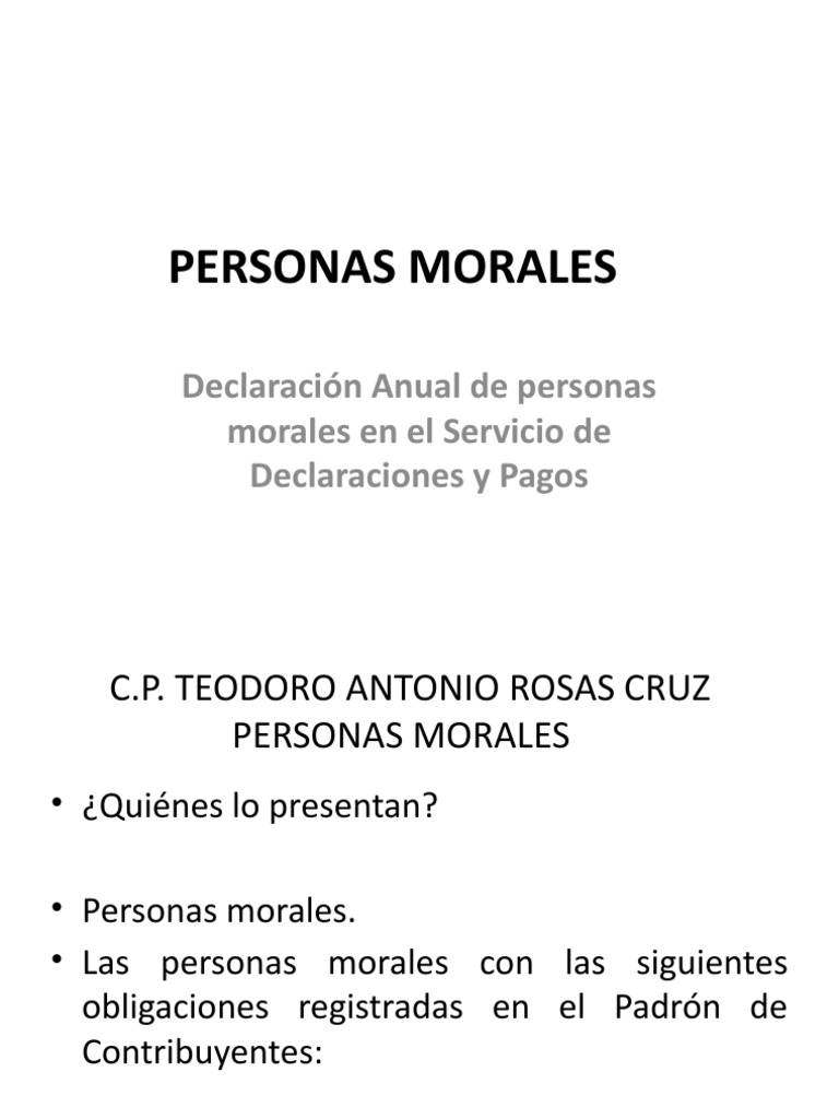 Declaración Anual ISR Personas Morales | PDF | Impuesto sobre la renta ...