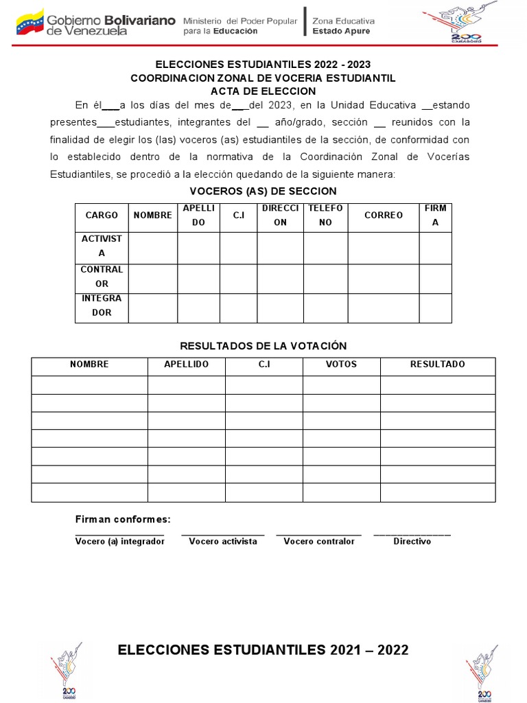 Acta de Elecciones 0be PDF Elecciones Gobierno