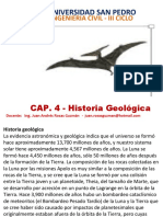Cap. IV - Historia Geologica