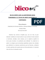 No es cierto que la austeridad haya terminado: el techo de gasto muestra lo contrario