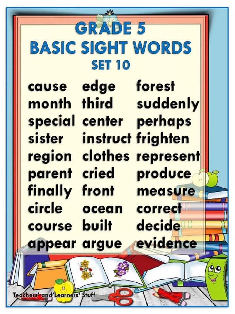 Basic Sight Words | PDF