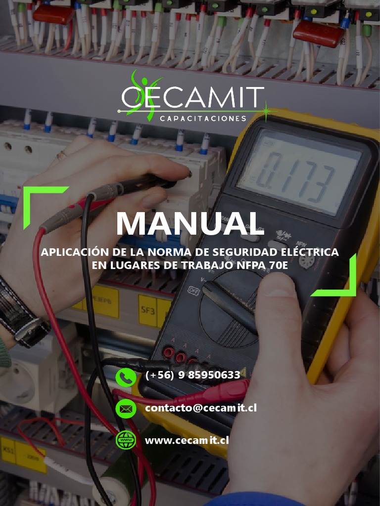 Manual de Aplicación de La Norma NFPA 70E PDF Corriente eléctrica voltaje