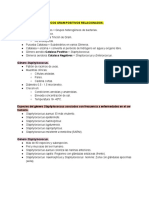 Staphylococcus y Cocos Gram Positivos Relacionados.