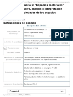 Cuestionario 5 Espacios Vectoriales PDF