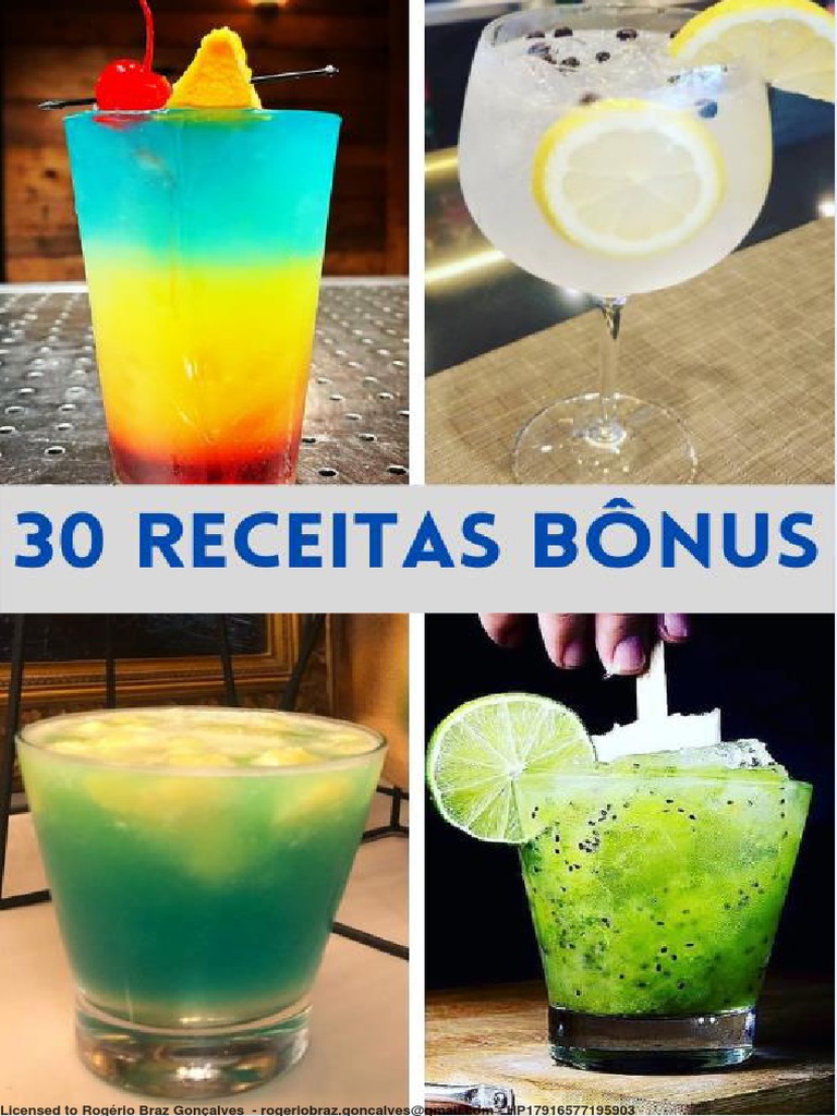 30 Novas Receitas de Drinks Coloridos | PDF | Coquetéis | Limão