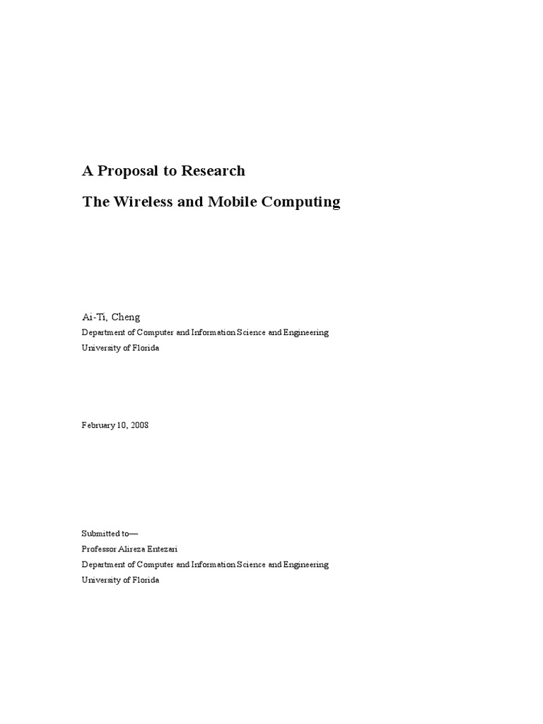 Proposal Wireless Pdf Pdf Wireless Lan Mobile Technology
