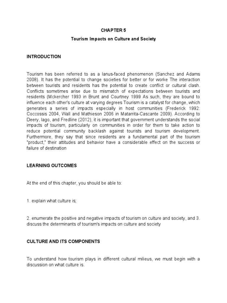 Tourism's Cultural Impact Analysis | PDF | Tourism | Cultural Heritage