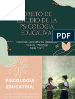 Objeto de Estudio de La Psicologia Educativa.