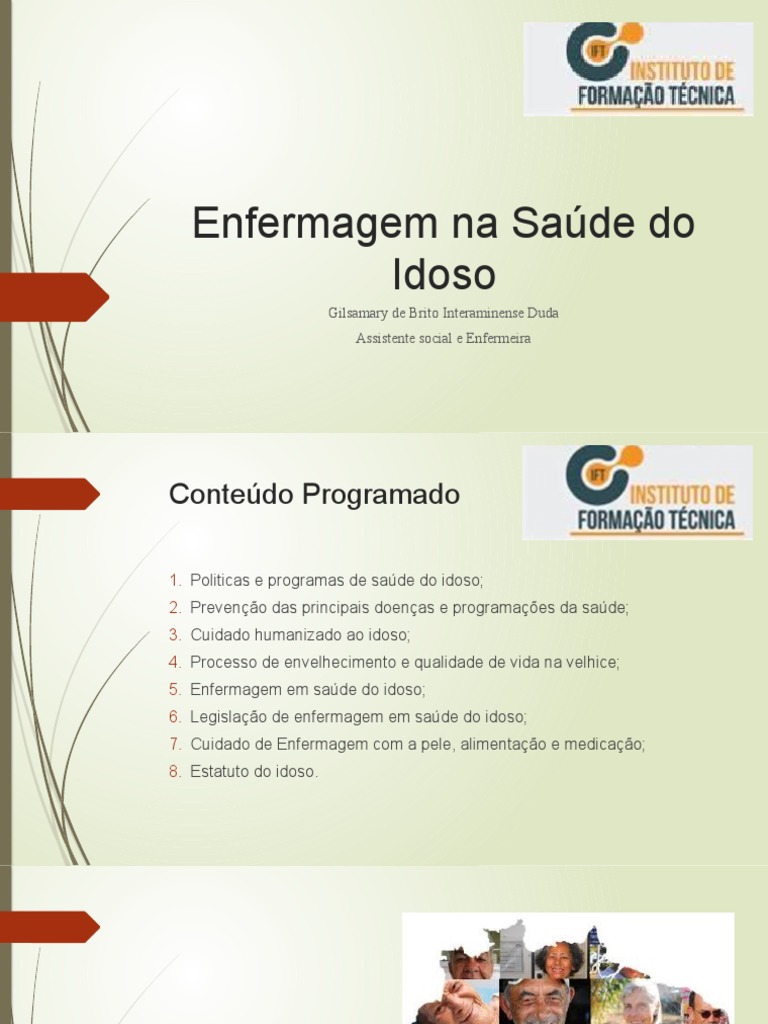 Enfermagem Na Saúde Do Idoso | Télécharger gratuitement PDF | Terceira ...