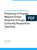 Preparing To Engage Migrant-Origin Students Through Culturally Responsive Teaching: A Handbook For Teachers