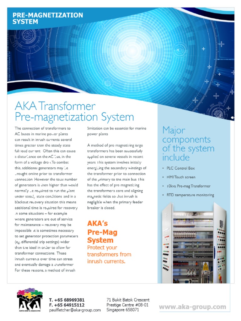AKA Transformer Pre-Magnetization System | PDF