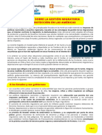 Alertas Sobre La Gestión Migratoria y La Protección en Las Américas