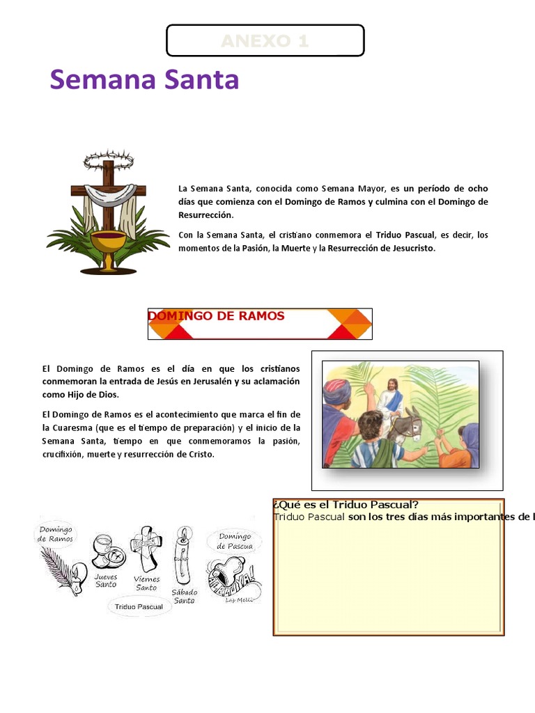Domingo de Ramos y Semana Santa para Niños | PDF | Pascua de ...