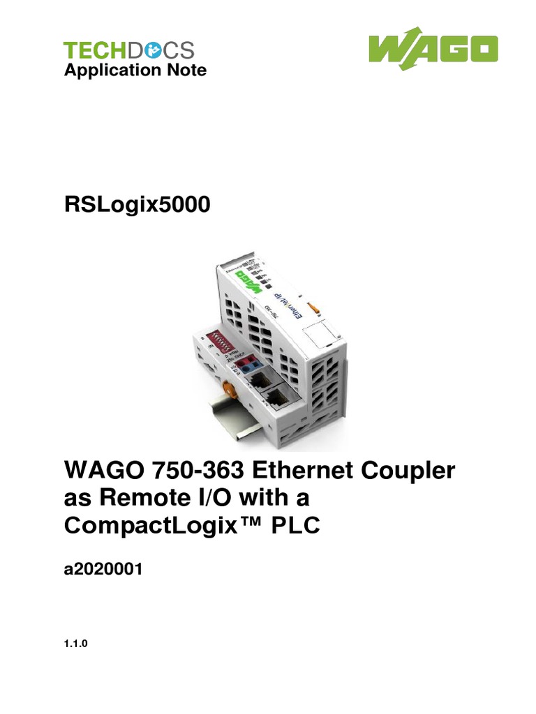 750 363 Ethernet Coupler As Remote IO With A CompactLogix PLC ...