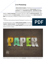 Crear Un Documento de Texto en Photoshop - Photoshop Tutorial - PSDDude PARTE - 1 PDF