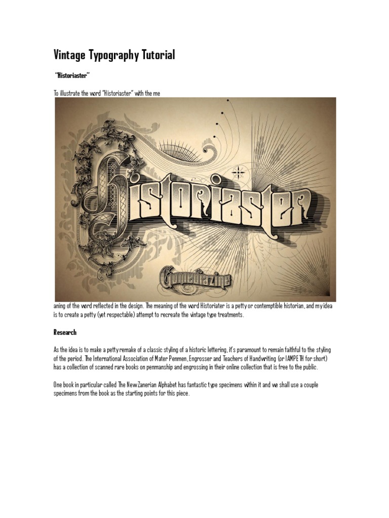 Vintage Typography Design Guide | PDF | Shape | Typefaces