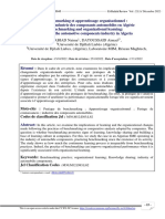 7-Benchmarking Et Apprentissage Organisationnel Cas de L'industrie Des Composants Automobiles en Algérie