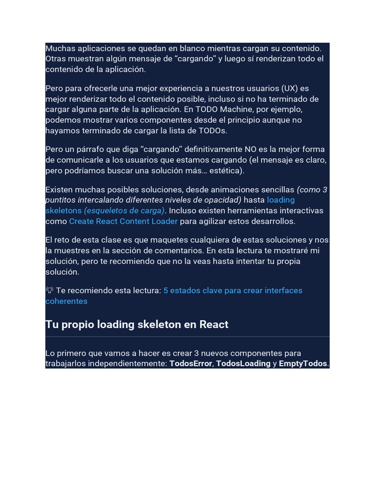 1-Reto Loading Skeletons | PDF