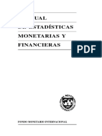 Manual de Estadísticas Monetarias y Financiera