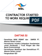 Contractor Started To Work Requirement