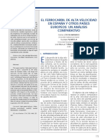 El Ferrocarril de Alta Velocidad en España y Otros Paises Europeos