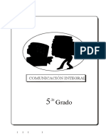 Comunicación Integral 5°grado (Marzo, Abril, Mayo, Junio, Julio)