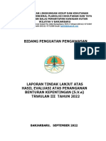 Laporan Tindak Lanjut Hasil Evaluasi Atas Penanganan Benturan Kepentingan Triwulan III Tahun 2022