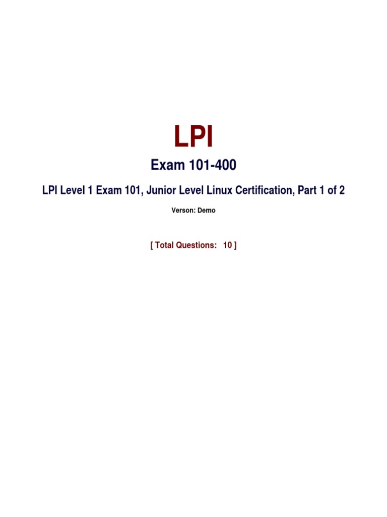 Preparing for the junior level linux certification exam a 10 question