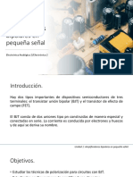 Unidad 1: Amplificadores Bipolares en Pequeña Señal: Electrónica Analógica 2/electrónica 2