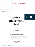 ENGLISH PLACEMENT TEST FOR EXAMS GENERAL Saveable PDF
