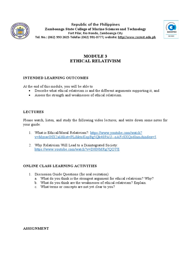 Ethical Relativism Strengths And Weaknesses Pdf Relativism