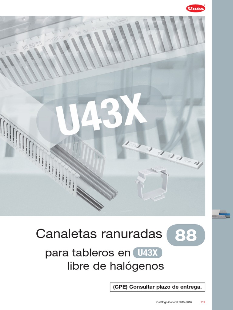 Canaletas Ranuradas 88 para Tableros | PDF