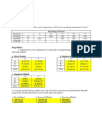 Cost allocation methods