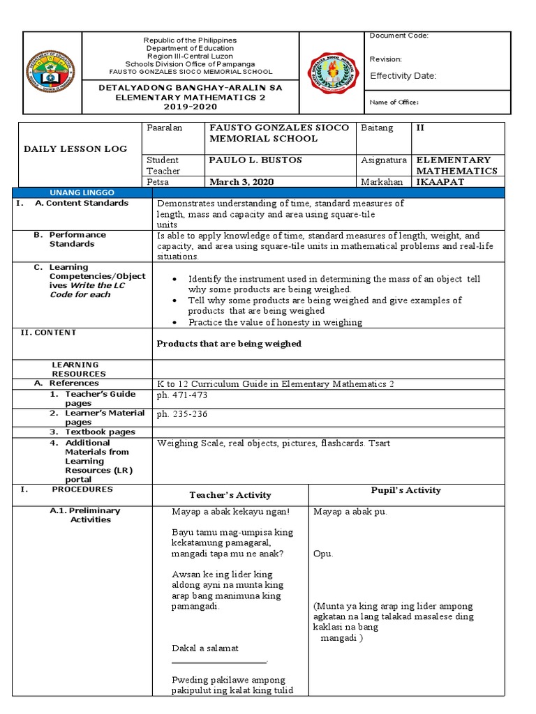 Math COT gr.2 20 20 PDF Weight Physical Quantities