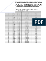 Jadwal Imam Dan Bilal Shalat Tarawih Bulan Ramadhan 1444H