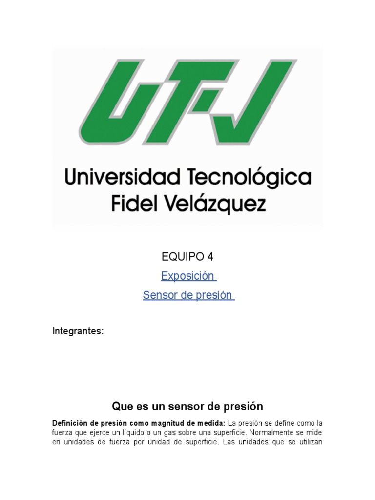 Sensor De Presión Piezoeléctrico – Electricity – Magnetism