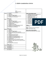 Ki & Aikido Examination Criteria - Ki Examinations PDF