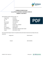 Formulir Pernyataan Registrasi Sasaran Vaksinasi Covid-19 Nomor: P-Hqt49Fjv