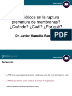 ¿Antibióticos en La Ruptura Prematura de Membranas - ¿Cuándo - ¿Cuál - ¿Por Qué