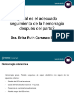 ¿Cuál Es El Adecuado Seguimiento de La Hemorragia Obstétrica en El Puerperio - PDF