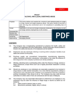 Sample Policy - Drugs, Alcohol, Illegal Substance Abuse PDF