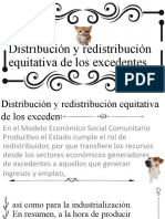 Distribución y redistribución equitativa de los excedentes