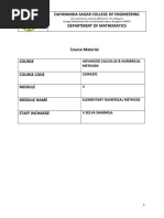 Module 5 Advanced Calculus & Numerical Methods