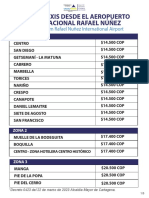 Tarifas Taxis Desde Aeropuerto 2022 PDF