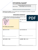 GUÍA #2 6º MATEMÁTICA Operaciones Combinadas I