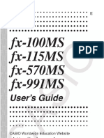 User manual Casio FX-570MS (English - 39 pages)