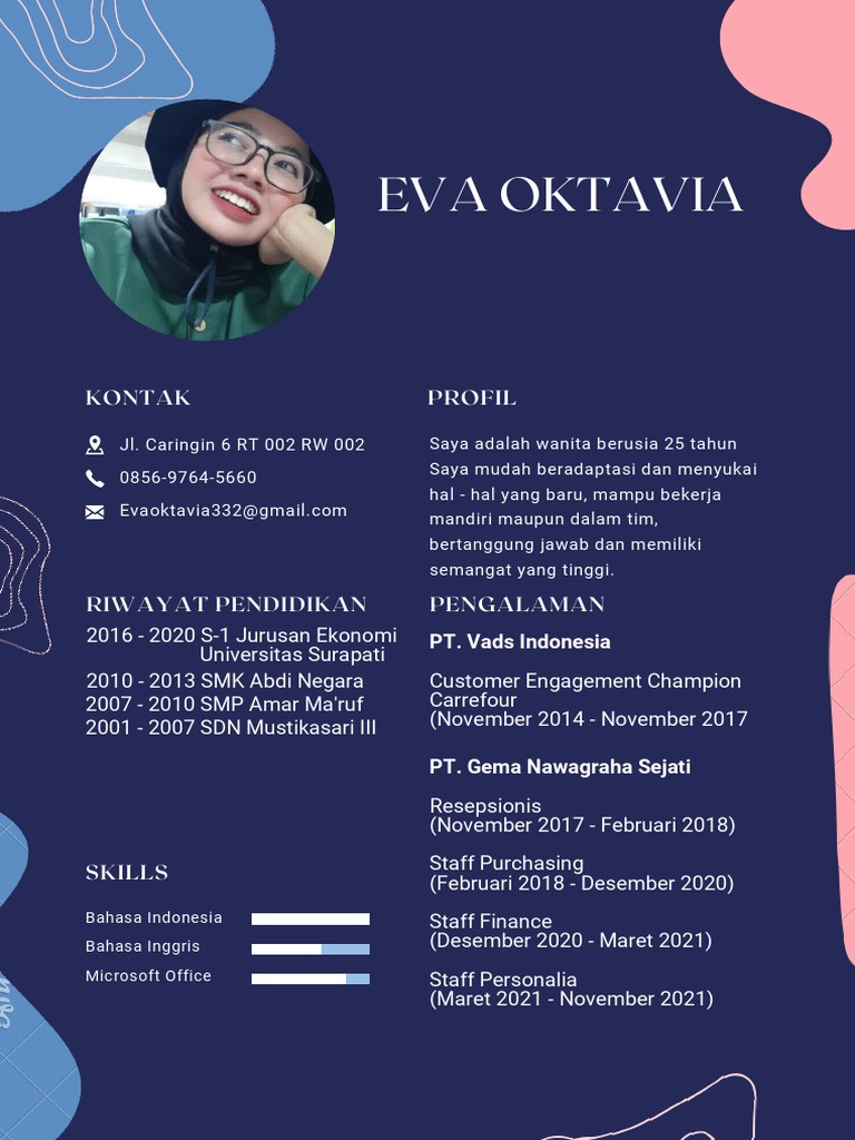CV Eva | PDF | Karier & Perkembangan