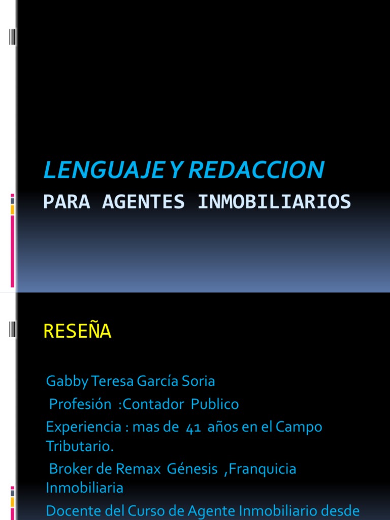 Estrategias de Redacción y Oratoria para Agentes Inmobiliarios | PDF ...